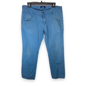 Zak Men’s Blue Chino Pants 6-Pocket Cotton Casual Workwear Size 36